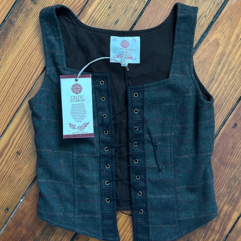 Celtic Fusion Lace-Up Tweed Bodice - Picture 3 of 5